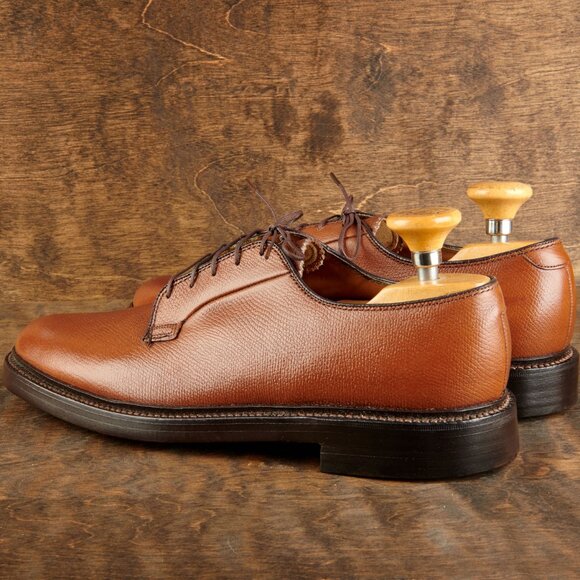 Florsheim 93603 NOS 5 Nail V-Cleat Brown PTB Men's Dress Shoes w/ Trees and Bags - Picture 7 of 16